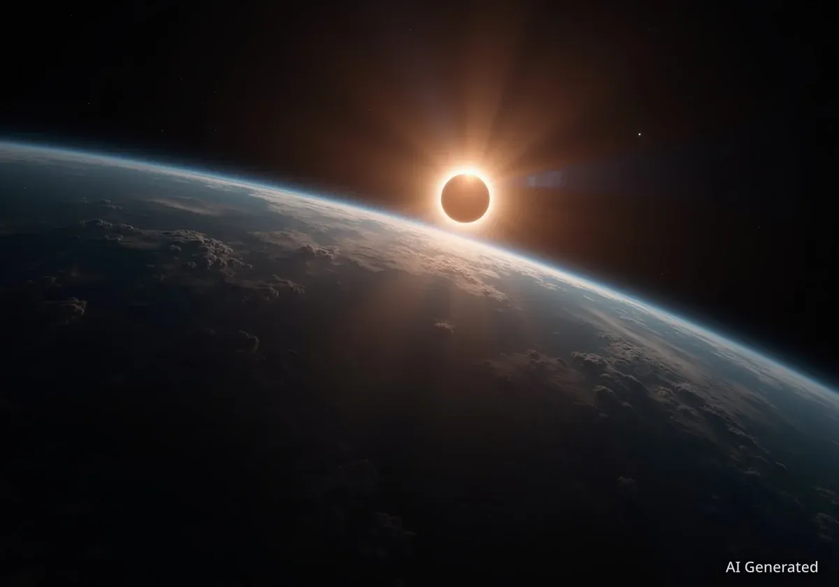 GOES-19 Satellite Captures Rare Solar Eclipse From Orbit