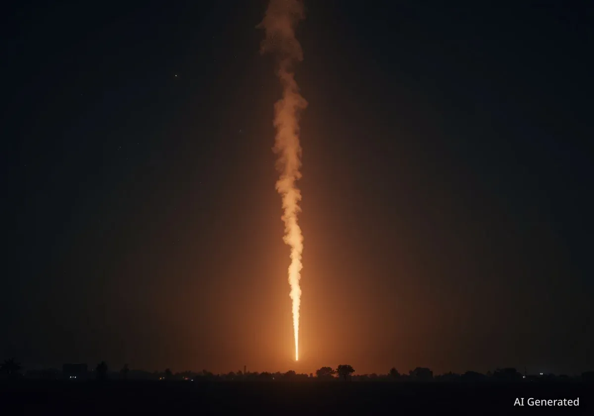 Suspected Rocket Debris Lights Up Night Sky Over Northern India