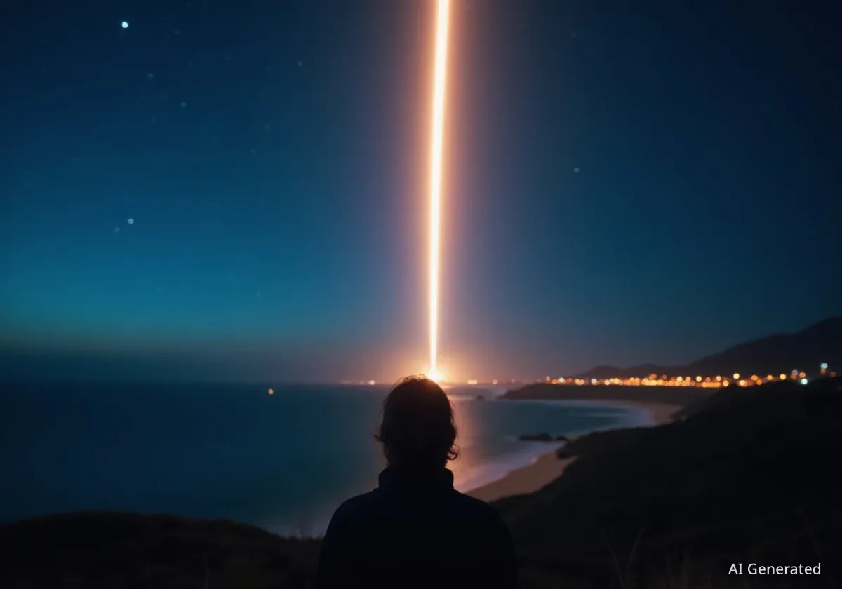 SpaceX Satellite Debris Lights Up California Night Sky