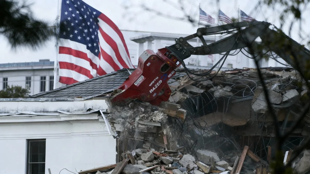 White House East Wing Demolished, Erasing Decades of History