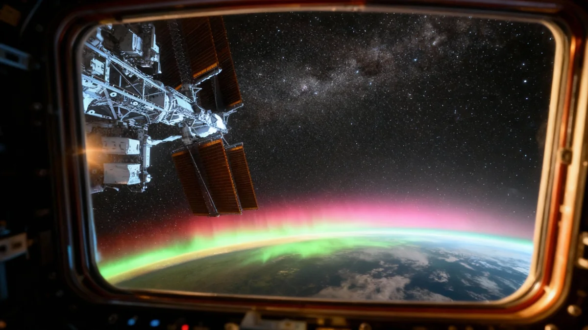 Japanese Astronaut Captures Striking Aurora from Space