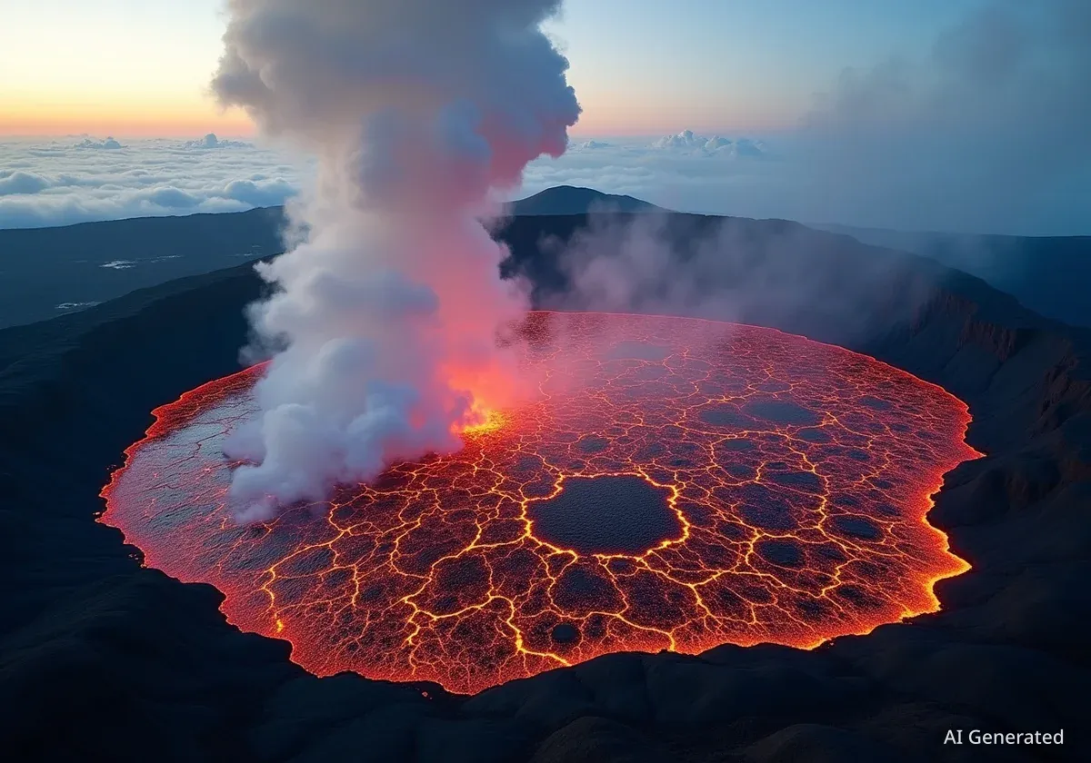 Satellite Captures Detailed Image of Kilauea Lava Lake
