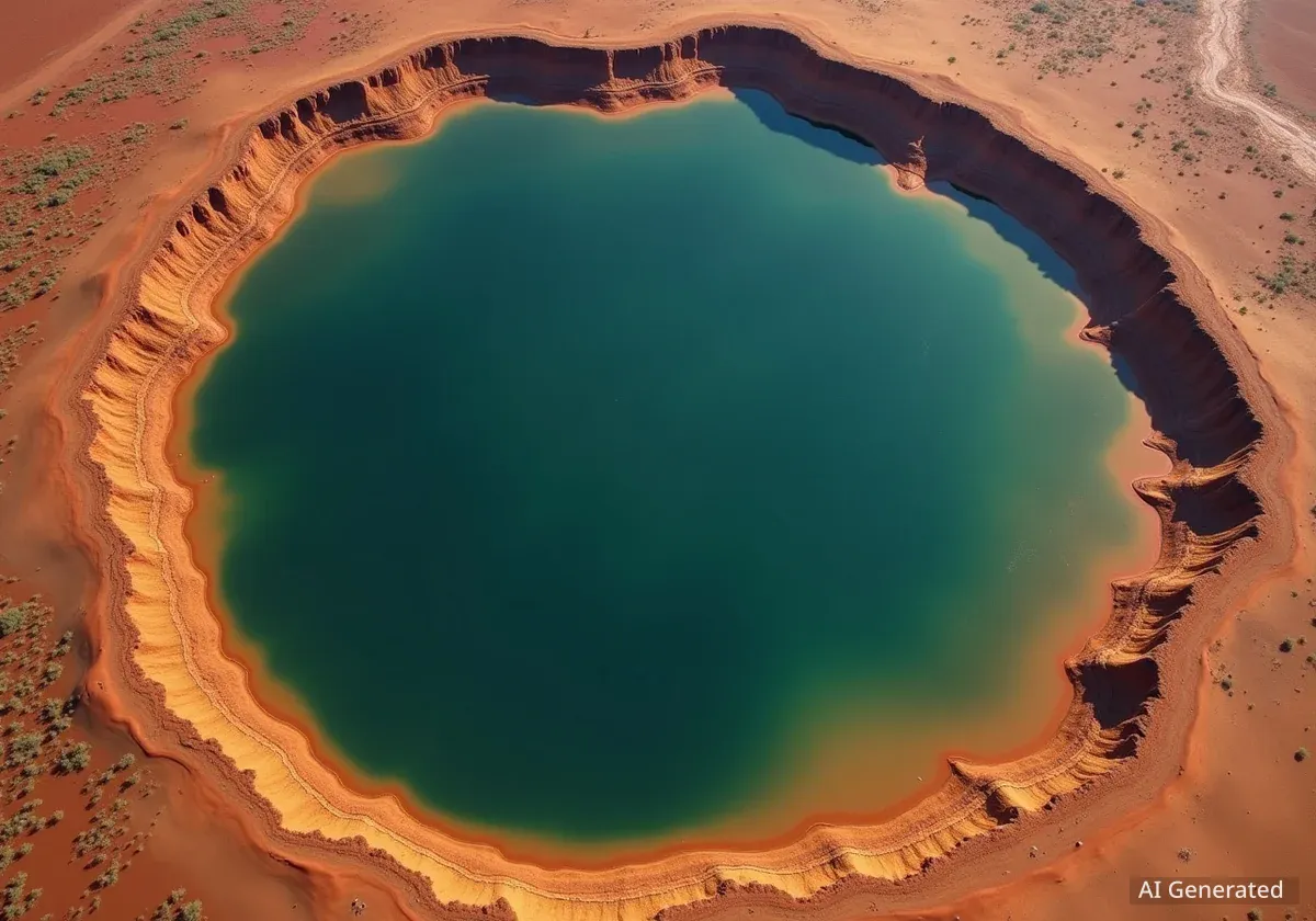 Ghostly Face Appears in Australian Outback Seen From Space