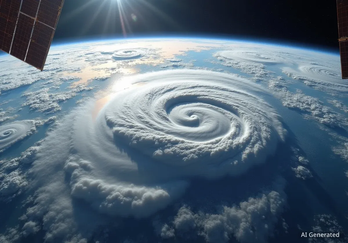 Japanese Astronaut Documents Typhoons from Space Station