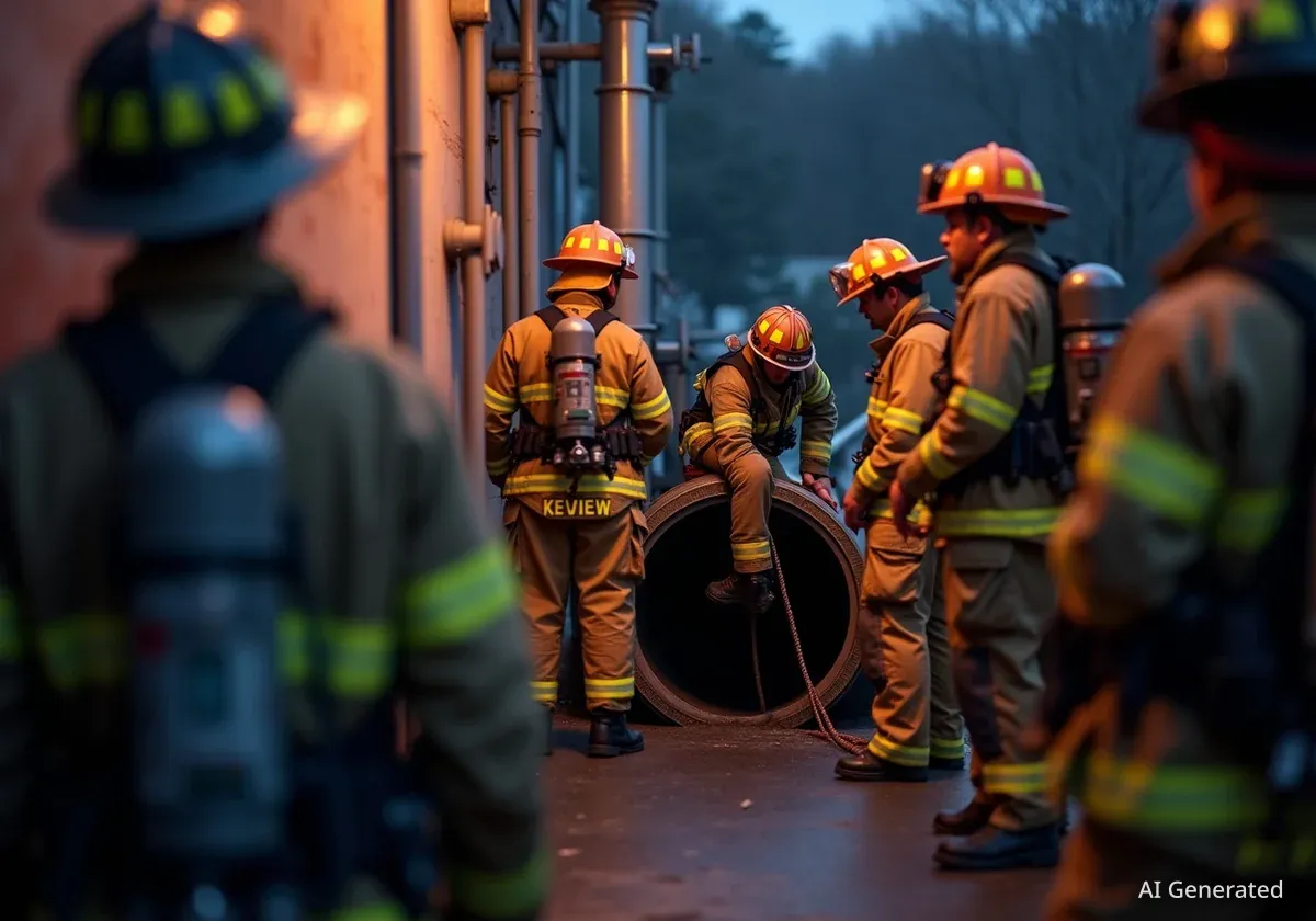 Cinnaminson Firefighters Conduct Confined Space Rescue Drills